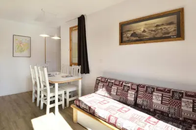 Coin salon dans l'établissement Résidence Andromede - Appartement lumineux · Accès direct aux pistes · Vue pistes MAE-3577