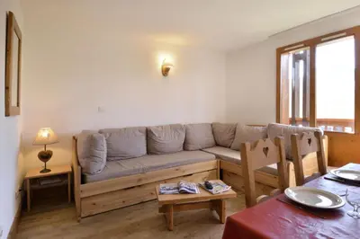 Coin salon dans l'établissement Résidence Carene - Appartement tout confort · Proche des pistes · Vue pistes MAE-3585