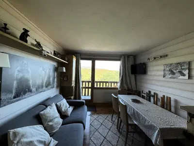 Coin salon dans l'établissement Résidence Phoenix - Appartement tout confort · Proche cœur de station · Vue pistes MAE-3606