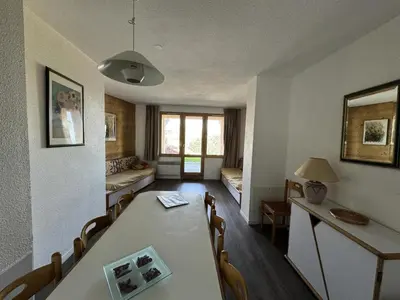 Un ou plusieurs lits dans un hébergement de l'établissement Résidence Licorne - Appartement confortable · Skis au pieds · Vue pistes · Balcon MAE-3657