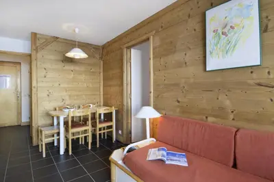 Coin salon dans l'établissement Résidence Themis - Appartement lumineux et fonctionnel· Accès direct aux pistes · Vue pistes MAE-3665