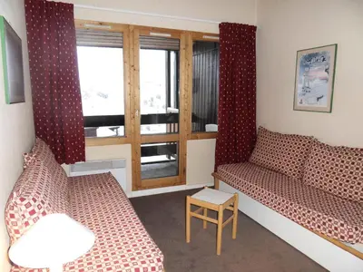 Coin salon dans l'établissement Résidence Pegase - Studio confortable · Accès direct aux pistes · Vue pistes · Balcon MAE-3725
