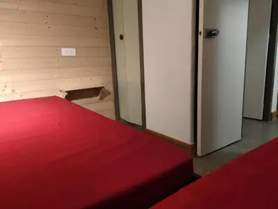 Un ou plusieurs lits dans un hébergement de l'établissement Résidence Beryl - Studio divisible rénové · Cœur de station · Vue pistes · Balcon MAE-7123