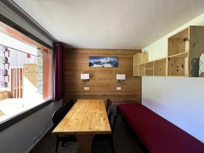 Cuisine ou kitchenette dans l'établissement Résidence Beryl - Studio divisible rénové · Cœur de station · Vue pistes · Balcon MAE-7123