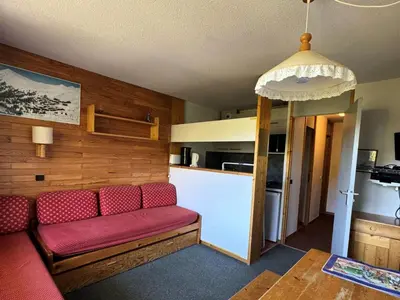 Cuisine ou kitchenette dans l'établissement Résidence Turquoise - Appartement fonctionnel avec balcon · Accès direct aux pistes · Vue pistes MAE-7130