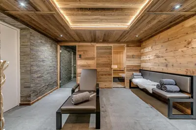 Coin salon dans l'établissement Chalet Merveilles by Les Etincelles
