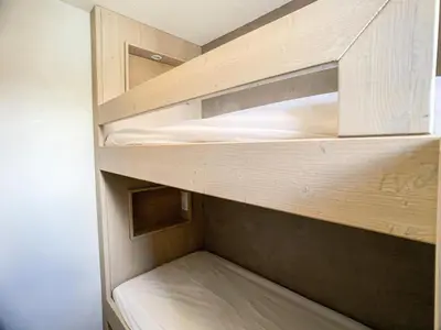 Un ou plusieurs lits dans un hébergement de l'établissement Résidence Tommeuses - Appartement rénové·Pieds des pistes ·Balcon MAE-6699