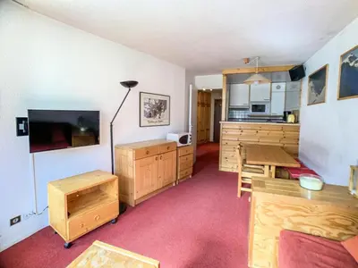 Un ou plusieurs lits dans un hébergement de l'établissement Résidence Tommeuses - Appartement confortable·Pieds des pistes·Balcon MAE-6733