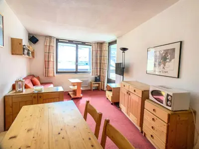 Coin salon dans l'établissement Résidence Tommeuses - Appartement confortable·Pieds des pistes·Balcon MAE-6733