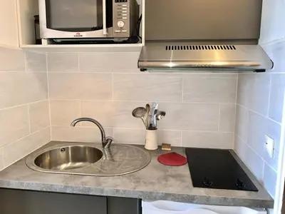Cuisine ou kitchenette dans l'établissement Résidence Curling B1-b2 - Appartement accueillant et lumineux · WIFI MAE-6772