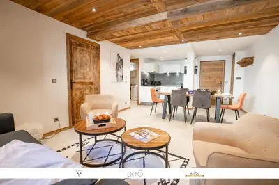 Coin salon dans l'établissement MARMOTTE 101 - Appartement pour 6, aux pieds des pistes