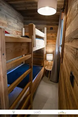 Un ou plusieurs lits superposés dans un hébergement de l'établissement MARMOTTE 101 - Appartement pour 6, aux pieds des pistes