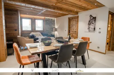 Coin salon dans l'établissement MARMOTTE 101 - Appartement pour 6, aux pieds des pistes