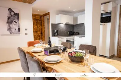 Cuisine ou kitchenette dans l'établissement MARMOTTE 101 - Appartement pour 6, aux pieds des pistes