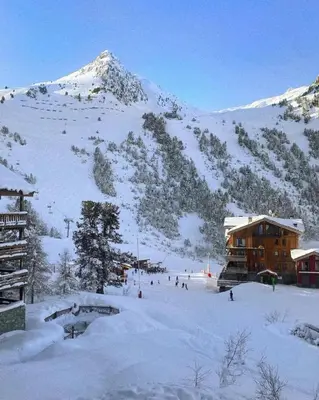 L'établissement Appartement de Standing - ARC 1950 - 6 personnes - départ et retour à skis en hiver