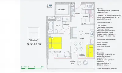 Plan de l'établissement Les Chalets du Bouquetin - Martre