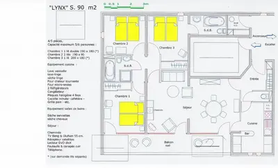 Plan de l'établissement Les Chalets du Bouquetin - Lynx