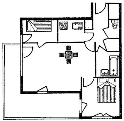 Plan de l'établissement Val-d'Isère - 2 pièces + cabine au pied des pistes