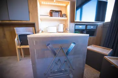 Cuisine ou kitchenette dans l'établissement Superbe -Appartement 2 personnes - Tignes le Lac - 813 - Le Palafour