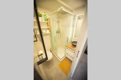 Salle de bains dans l'établissement Superbe -Appartement 2 personnes - Tignes le Lac - 813 - Le Palafour