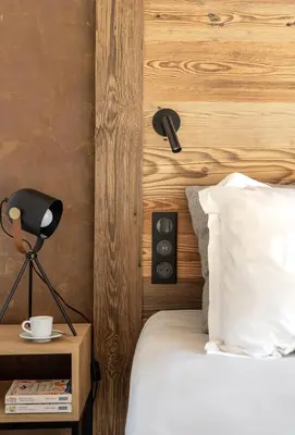 Un ou plusieurs lits dans un hébergement de l'établissement Chalet Ancolie