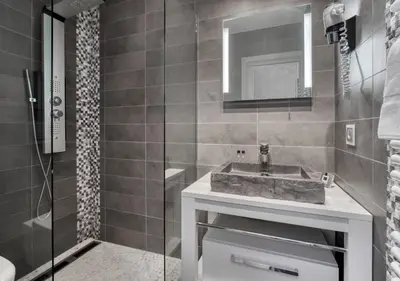 Salle de bains dans l'établissement Chalet Ancolie