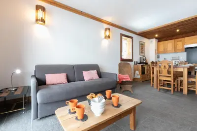 Cuisine ou kitchenette dans l'établissement BAMBOO - Joli T3 aux pieds des pistes