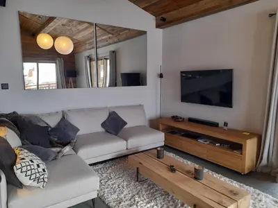 Télévision ou salle de divertissement dans l'établissement Marmotte 205 - Splendide duplex aux pieds des pistes