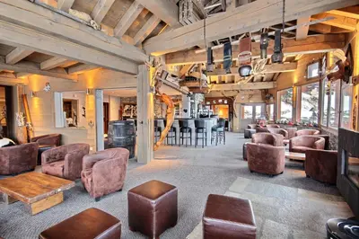 Coin salon dans l'établissement Chalet Violette by Les Etincelles