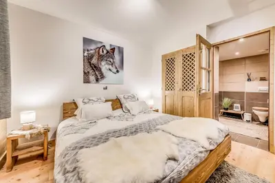 Un ou plusieurs lits dans un hébergement de l'établissement Résidence Les Balcons EtoilÉs - Appartement 4 au pied des pistes MAE-4224