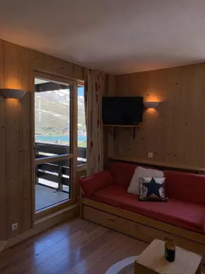 Télévision ou salle de divertissement dans l'établissement Val Claret, Tignes T2 tout confort de 36m2