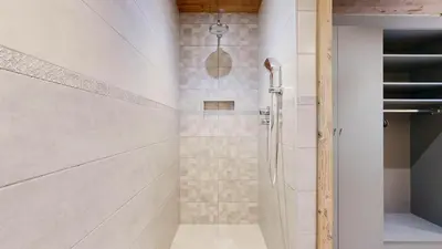 Salle de bains dans l'établissement Chalet Grand Croix - Haut Standing 10 pers