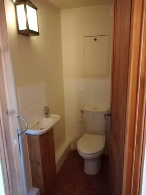 Salle de bains dans l'établissement Chalet Mont Blanc - Arc 1950 - Ski-in Ski-out, 2 bed duplex, sleeps 8