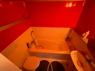 Salle de bains dans l'établissement Le choucas - Les Arcs