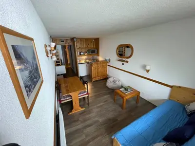 Cuisine ou kitchenette dans l'établissement Le choucas - Les Arcs