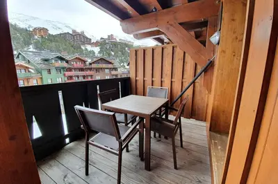Balcon ou terrasse dans l'établissement Arc 1950 Résidence 5* Sources de Marie 4/6 pers