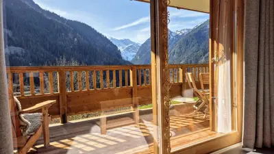 Vue générale sur la montagne ou vue sur la montagne depuis l'appartement