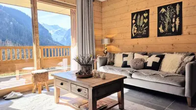 Vue générale sur la montagne ou vue sur la montagne depuis l'appartement