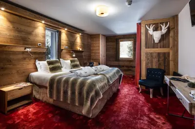 Un ou plusieurs lits dans un hébergement de l'établissement Hôtel Ski Lodge - Chambres & Appartements - Village Montana