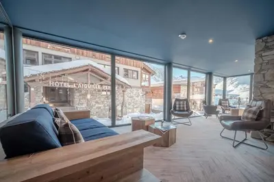 Coin salon dans l'établissement Residence Denali by Alpapart