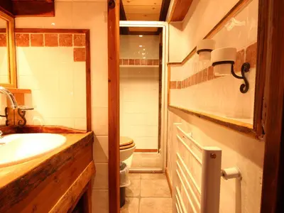 Salle de bains dans l'établissement Triplex 7 pers à Vallandry proche pistes, animaux admis - FR-1-411-691