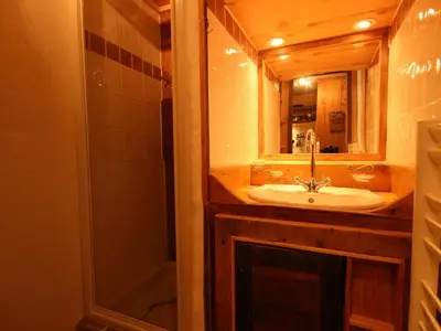 Salle de bains dans l'établissement Triplex 7 pers à Vallandry proche pistes, animaux admis - FR-1-411-691