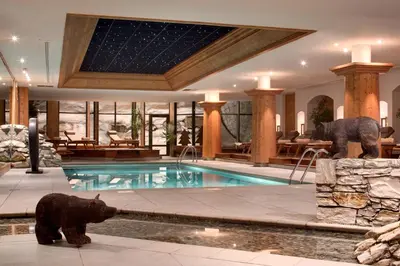 Piscine de l'établissement Hôtel Les Barmes De l'Ours ou située à proximité