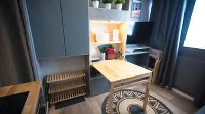Cuisine ou kitchenette dans l'établissement Cosy - Appartement 2 personnes - Tignes le Lac - 415 - Le Palafour
