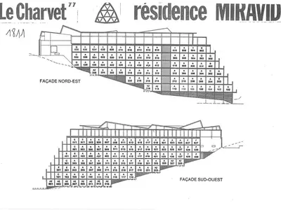 Plan de l'établissement Appartement 3 pièces pour 7 pers., animaux admis, Arc 1800 - FR-1-411-698