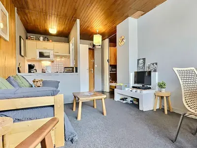 Télévision ou salle de divertissement dans l'établissement Appartement 2 pièces, 4 personnes, proche pistes, animaux acceptés - FR-1-411-775