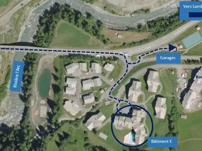 Plan de l'établissement Appartement 4 pers. pied des pistes avec piscine et parking, Lanslebourg-Val Cenis - FR-1-508-251