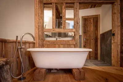 Salle de bains dans l'établissement Madame Vacances Chalet Inuit