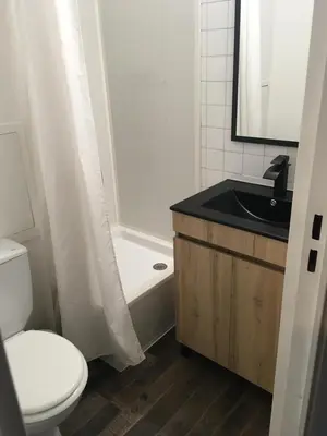 Salle de bains dans l'établissement Studio 1 cabine chalet club III refait à neuf