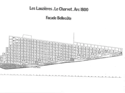 Plan de l'établissement Appartement 3 pièces, 8 pers, skis aux pieds - Arc 1800 - FR-1-411-822
